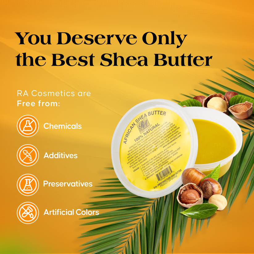 RA COSMETICS 100% Pure African Shea Butter (16oz)