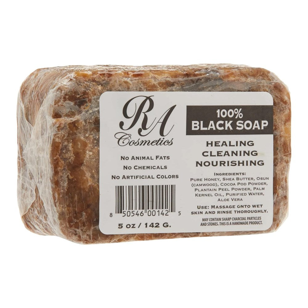 RA COSMETICS 100% Black Soap [Unscented] (5oz)