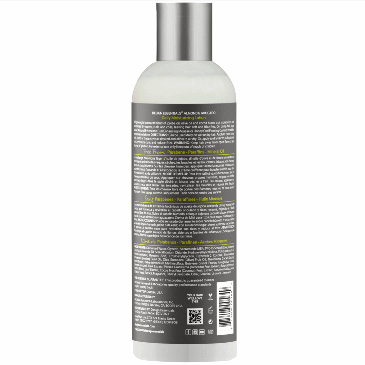 DESIGN ESSENTIALS Almond & Avocado Daily Moisturizing Lotion