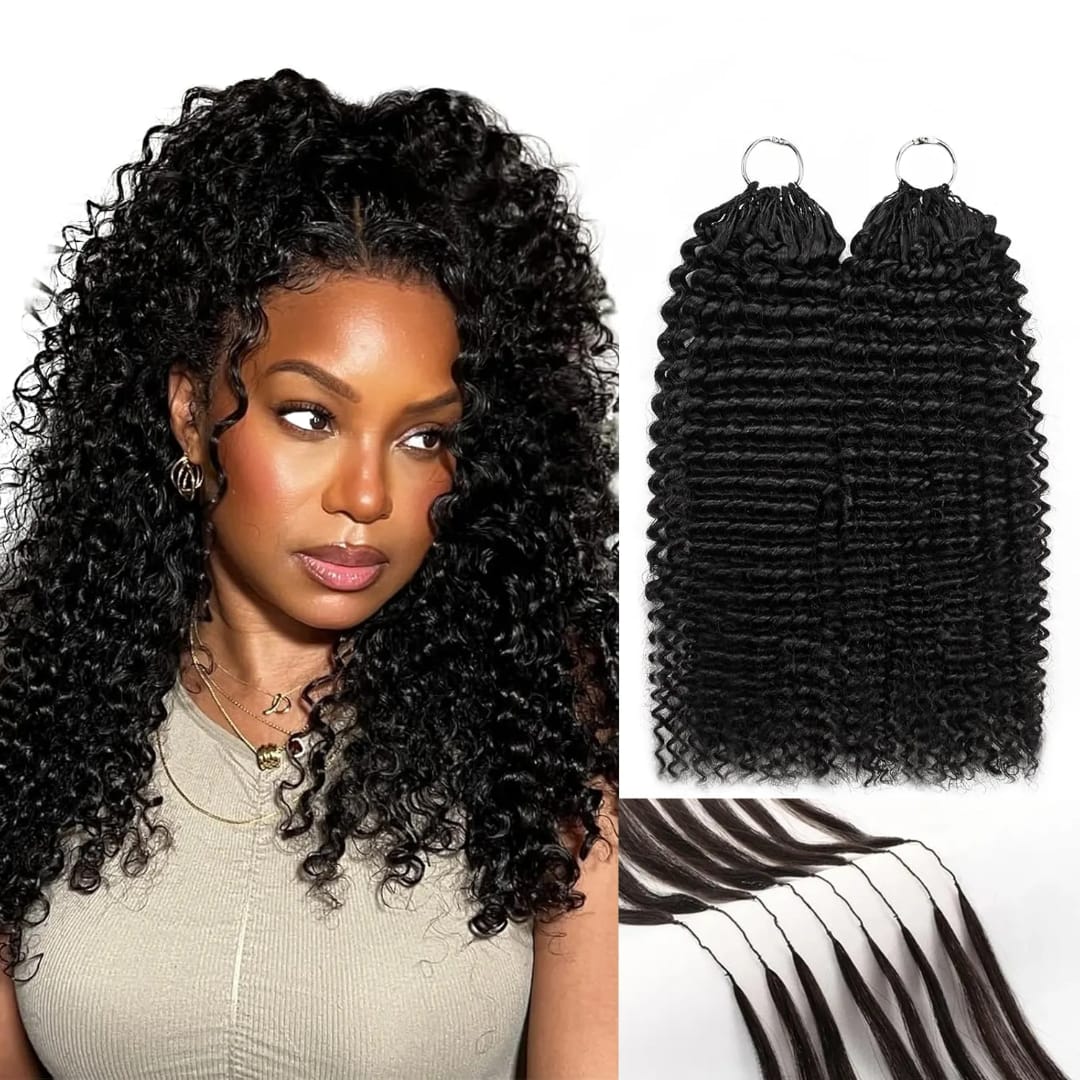 100% Human Hair Feathered Crochet Boho Hair Extension