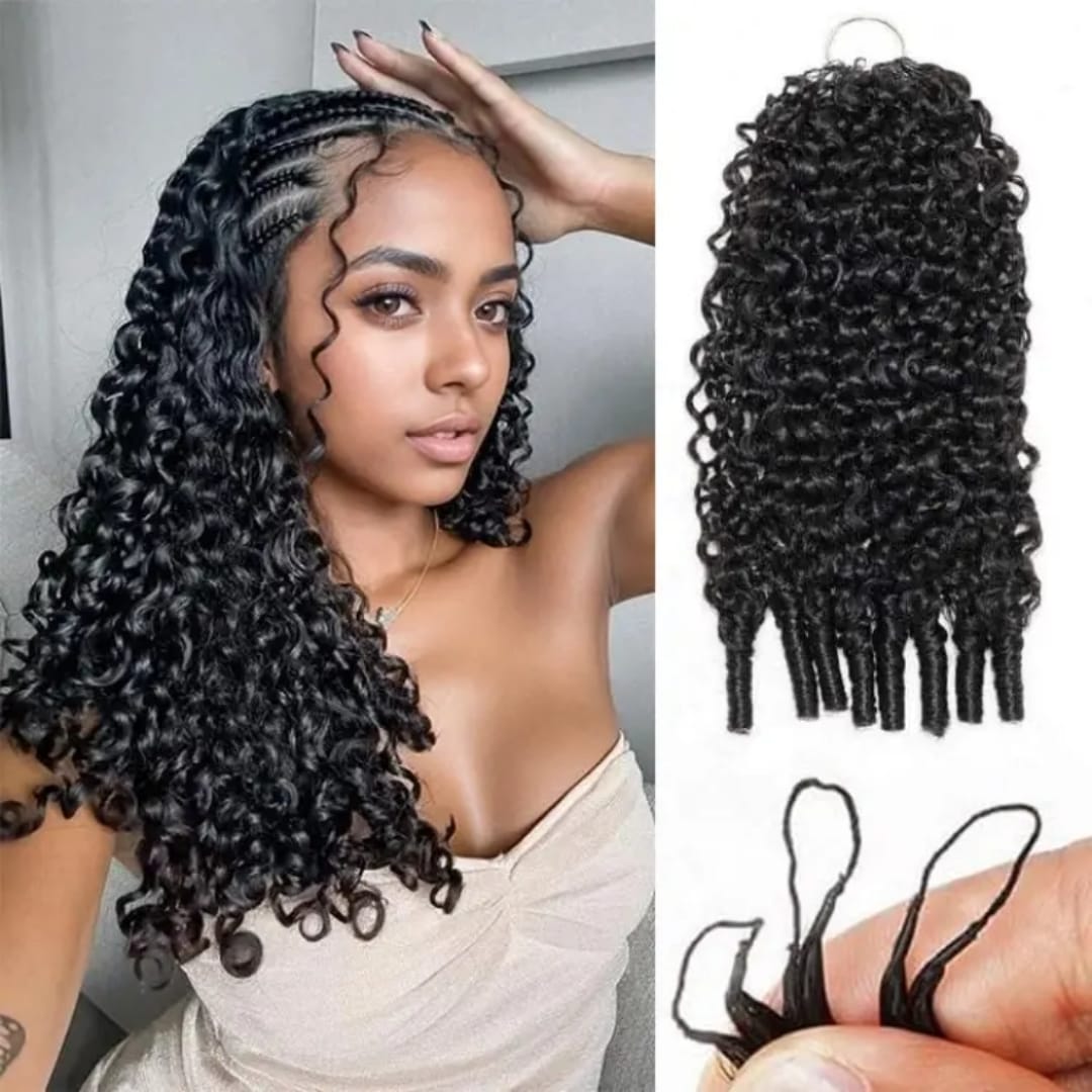 Miracle Knots 100% Human Hair Feathered Crochet Boho Hair Extension