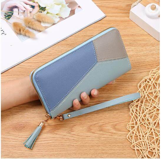 Women pink zipper wallet Purse and Card Holder - Celegant Beauty