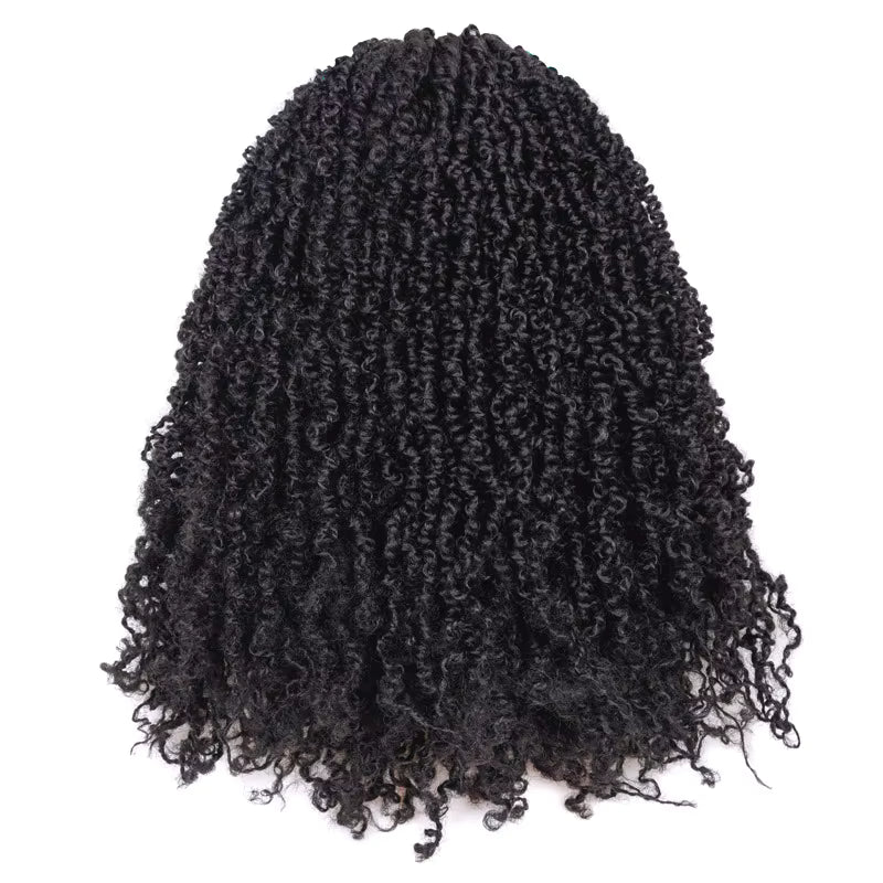 10 Inches - 8 Packs Yanky Twist Mini Passion Twist Crochet Hair Extension - 30 Strands - Celegant Beauty