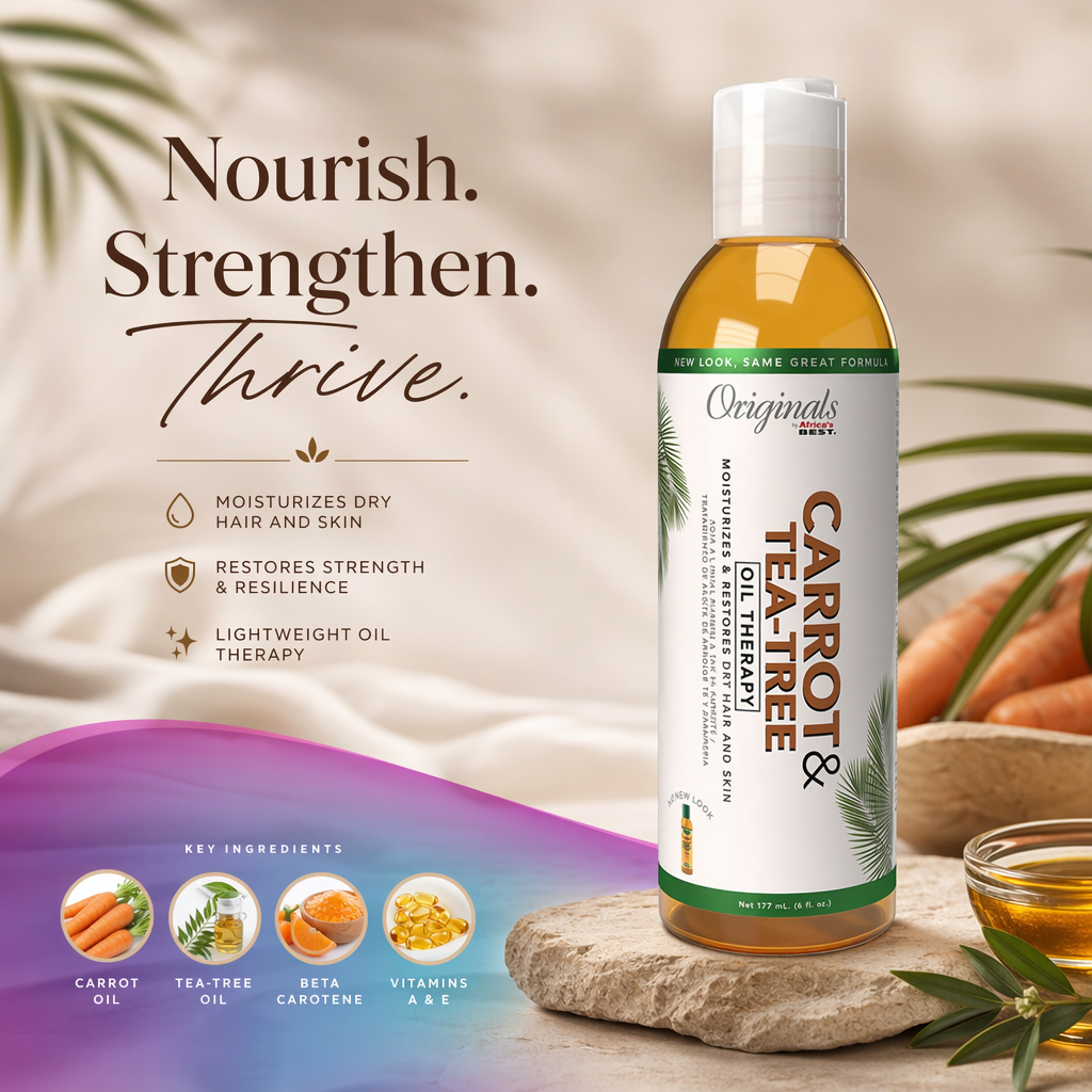 AFRICA'S BEST Originals Carrot & Tea-Tree Oil Therapy (6oz) - benefit