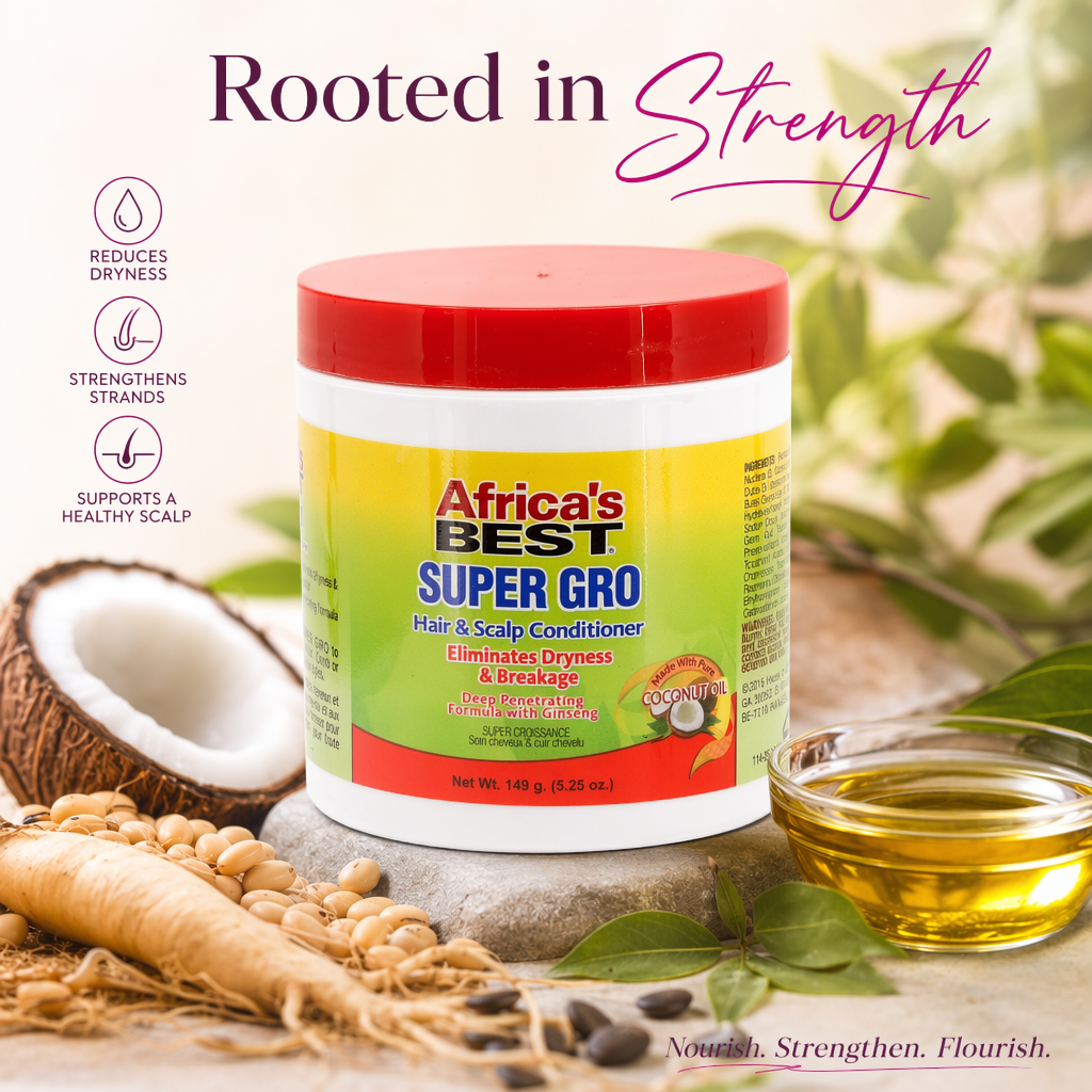AFRICA'S BEST Super Gro Hair & Scalp Conditioner (5.25oz) - benefit