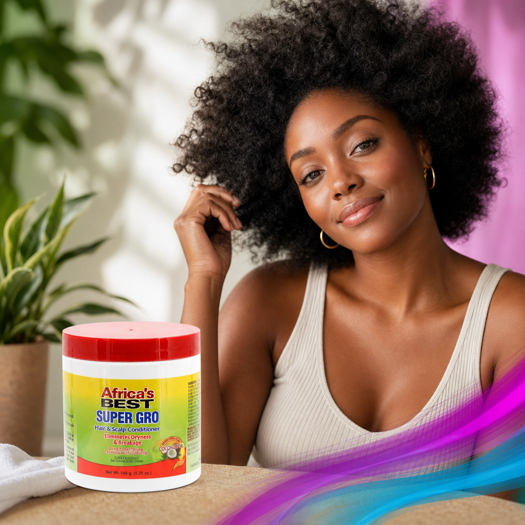 AFRICA'S BEST Super Gro Hair & Scalp Conditioner (5.25oz) - result