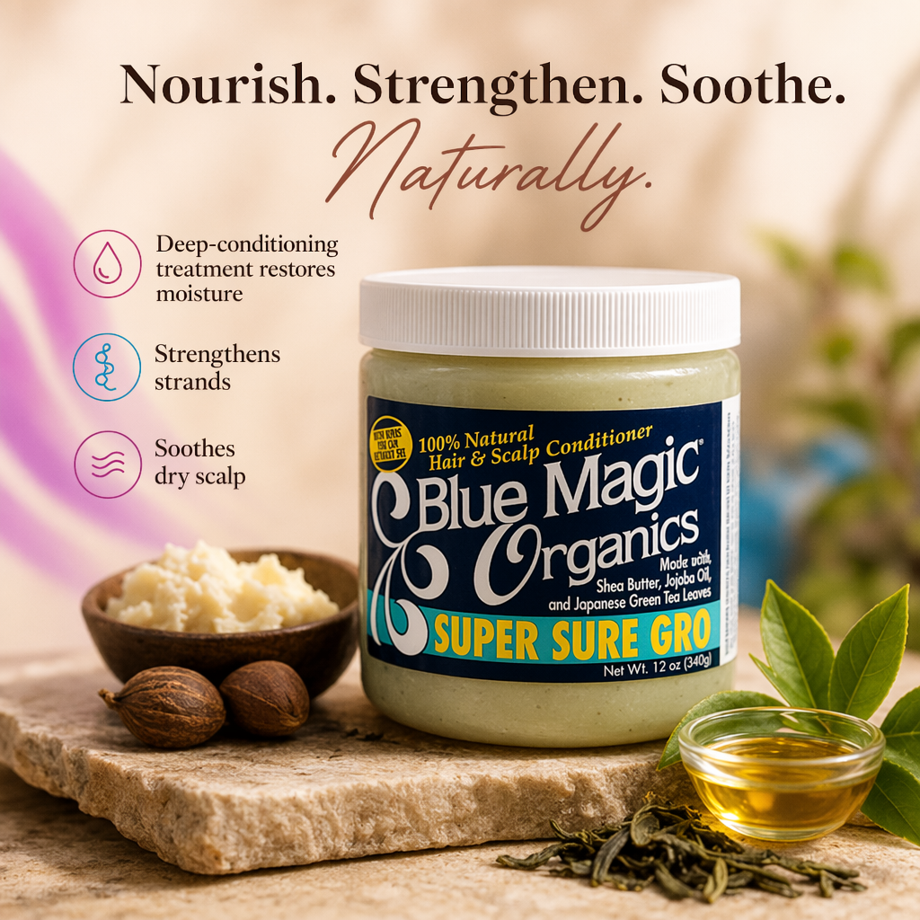 BLUE MAGIC Super Sure Gro Hair & Scalp Conditioner (12oz) - benefit