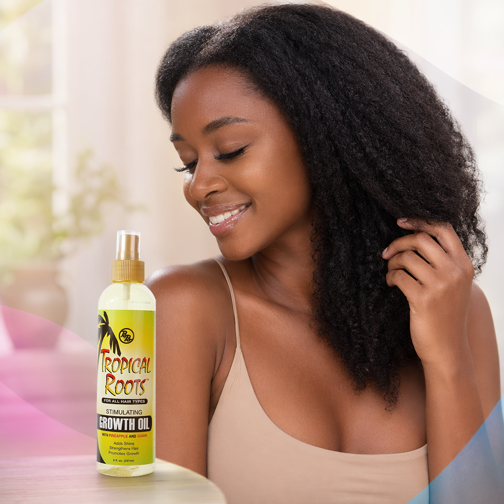 BRONNER BROTHERS Tropical Roots Stimulating Growth Oil (8oz) - result