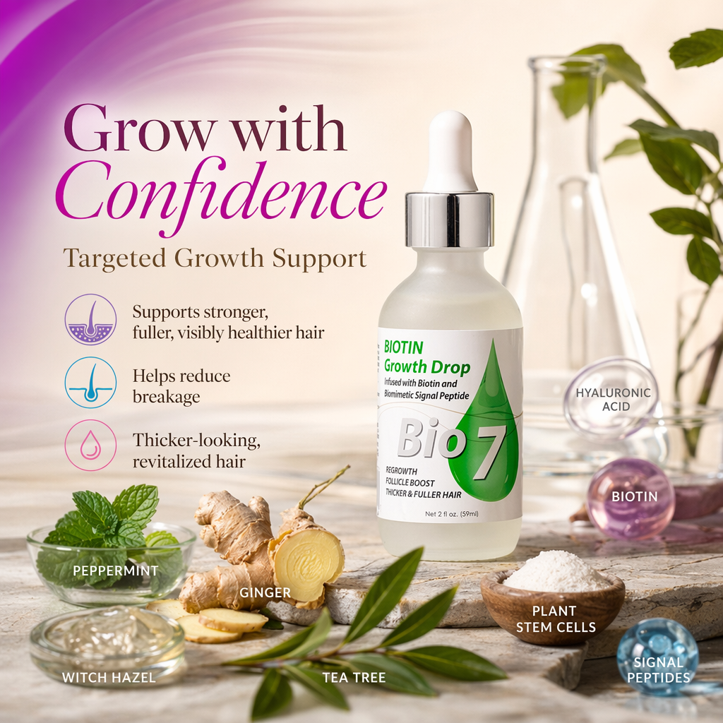 BY NATURES Bio 7 Biotin Growth Drop (2oz) - benefit