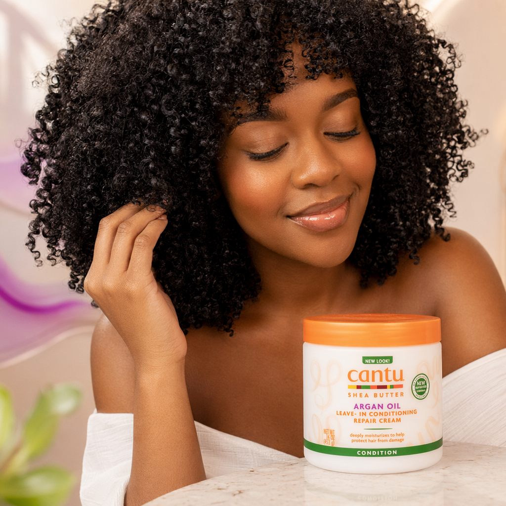 CANTU Argan Oil Leave In Conditioning Repair Cream (16oz) - result