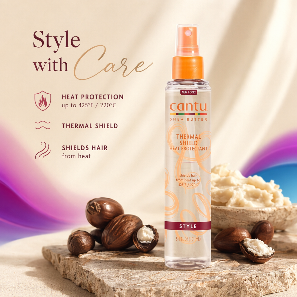 CANTU Shea Butter Thermal Shield Heat Protectant (5.1oz) - benefit