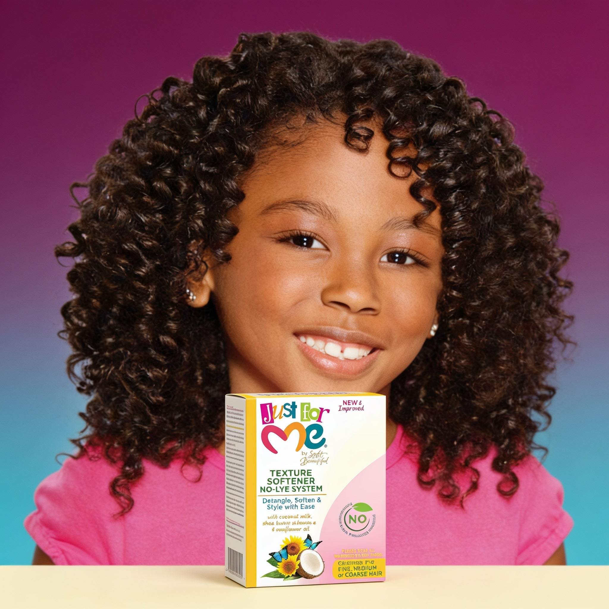 JUST FOR ME No-Lye Conditioning Texture Softener Kit - result