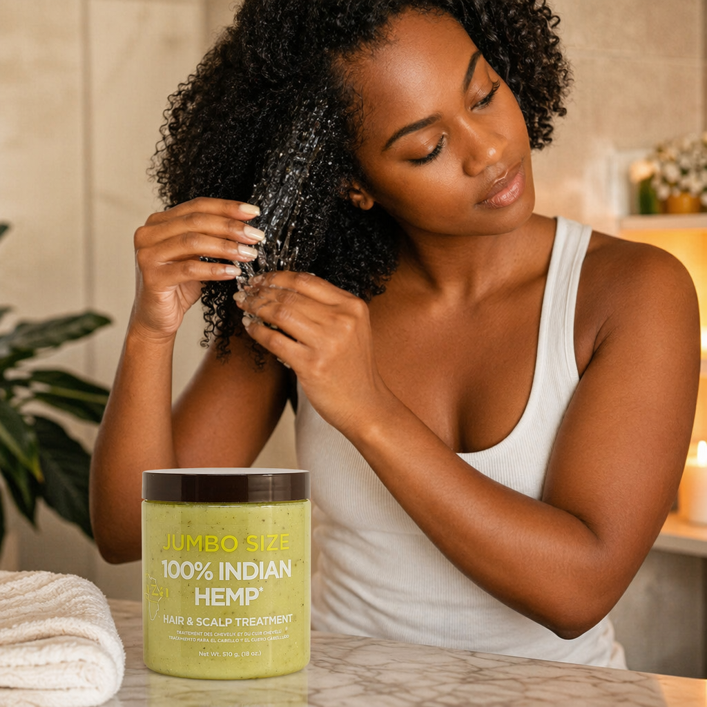 KUZA Indian Hemp Hair & Scalp Treatment - usage