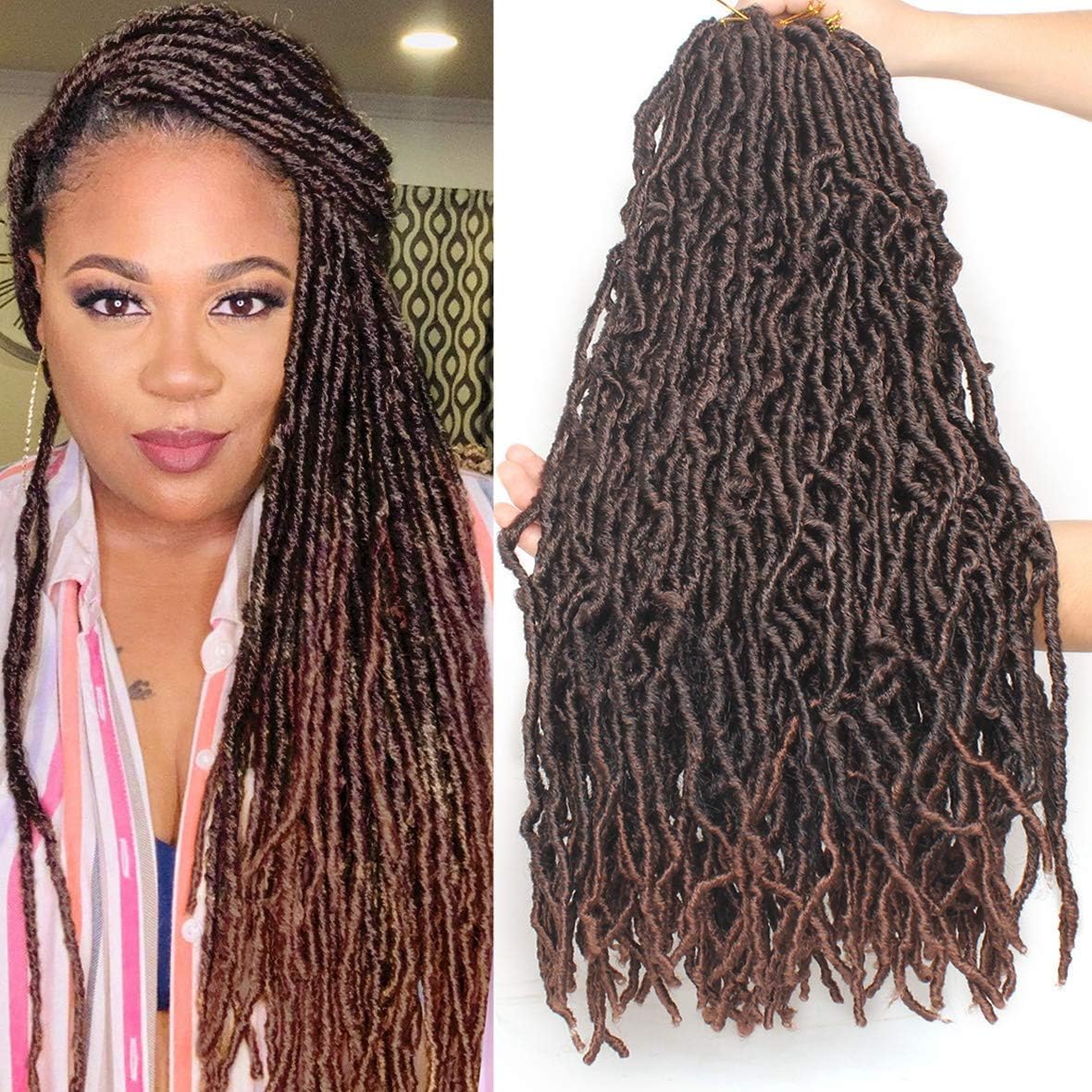 NU Locs Crochet Hair Goddess Faux Locs Long Crochet Braids