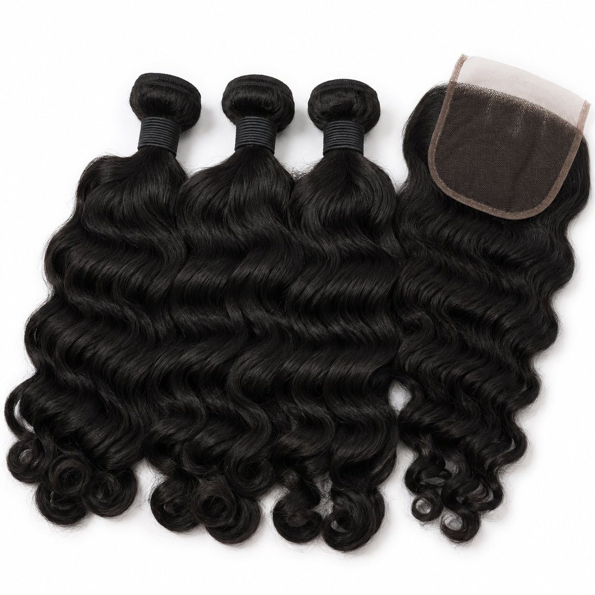 Beaumate 12" magic curly blended human hair in Natural Black, photo 2