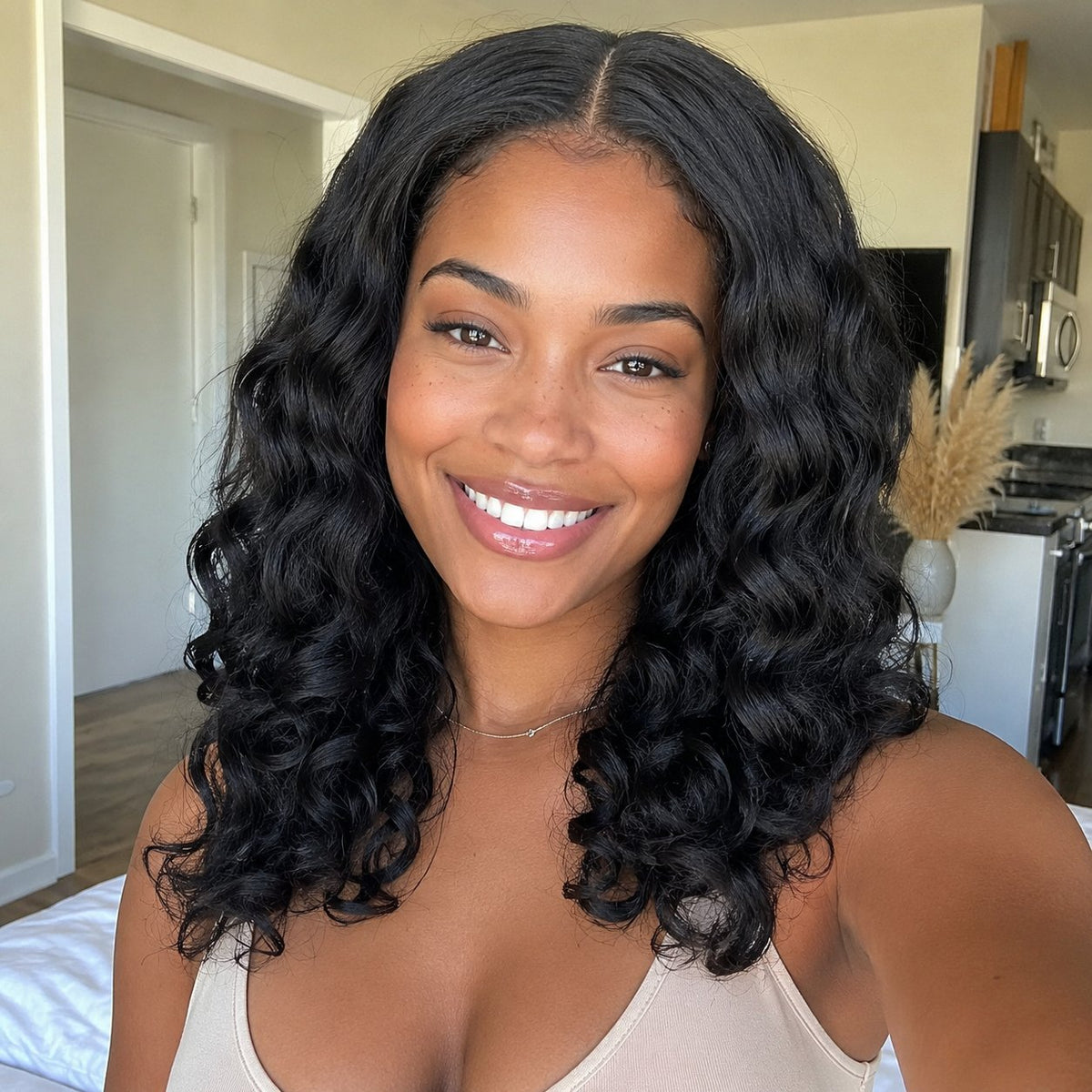 Beaumate 12" magic curly blended human hair in Natural Black, photo 3