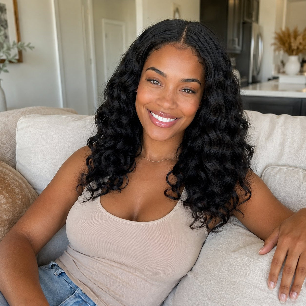 Beaumate 12" magic curly blended human hair in Natural Black, photo 4