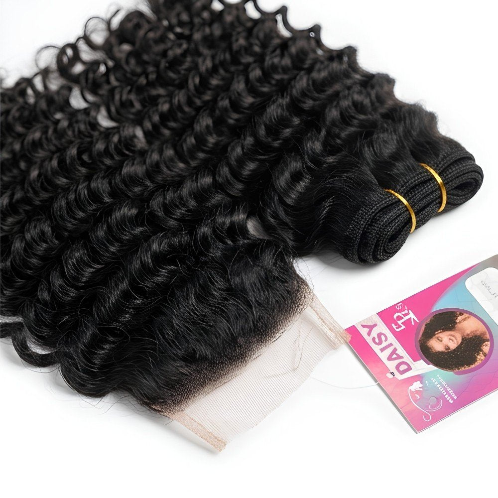 Daisy 10" deep wave blended human hair in Natural, photo 2