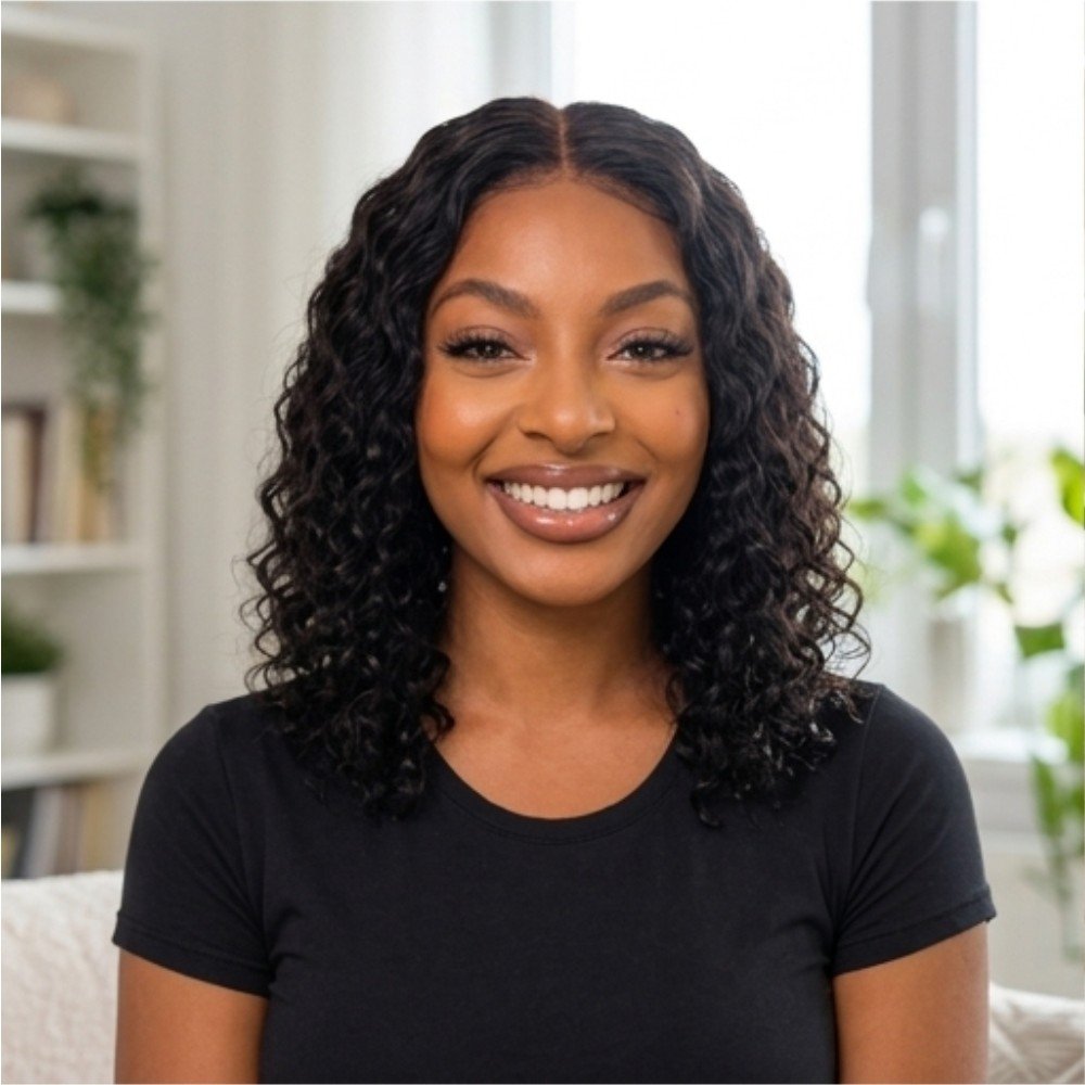 Daisy 10" deep wave blended human hair in Natural, photo 3
