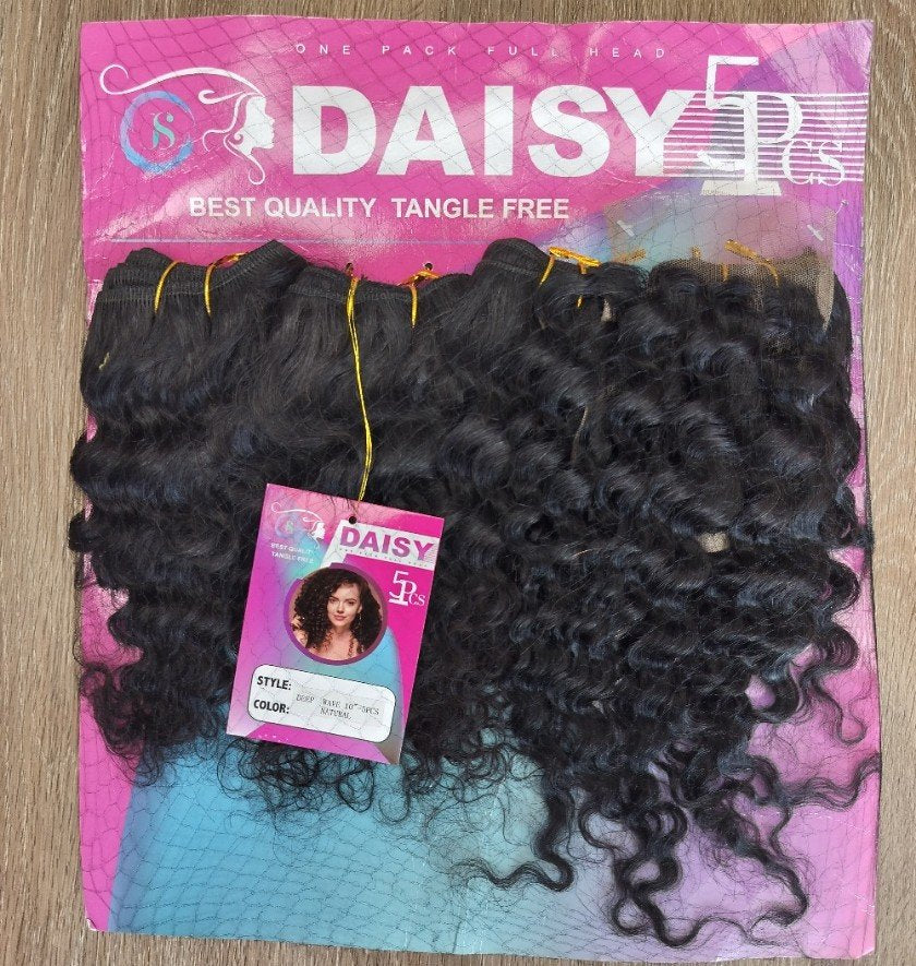 Daisy 10" deep wave blended human hair in Natural, photo 5
