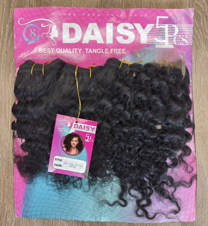 Daisy 10" deep wave blended human hair in Natural, photo 6