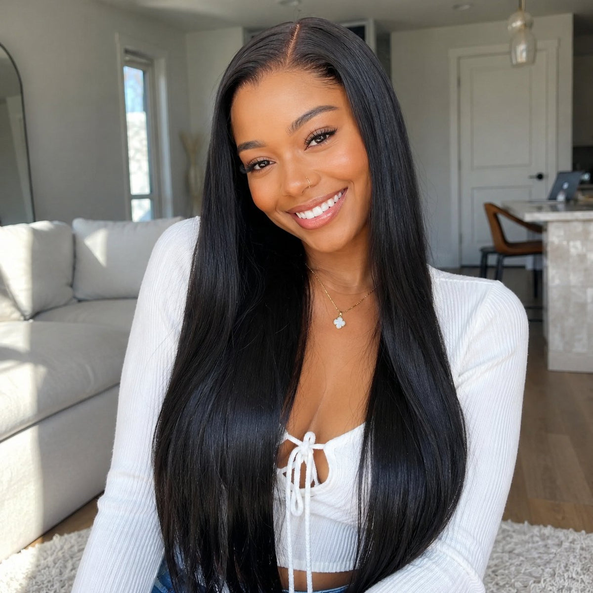 Focus 28" straight blended human hair in Color 2, photo 3