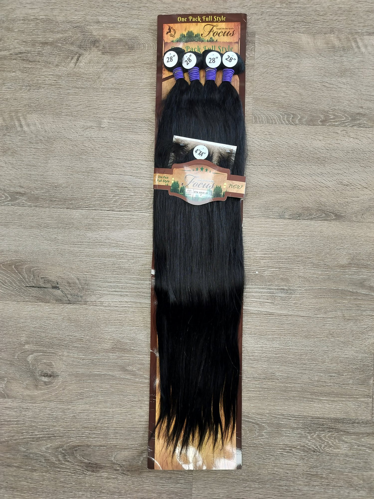 Focus 28" straight blended human hair in Color 2, photo 5
