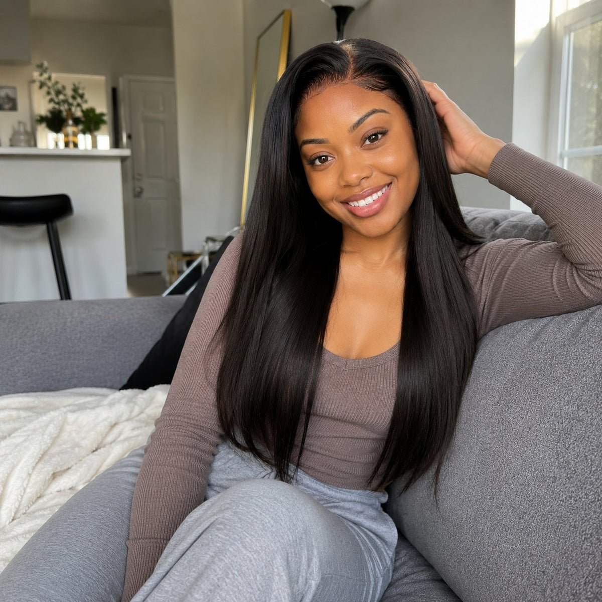 Juliet Hair 24" straight blended human hair in Color 2, photo 4