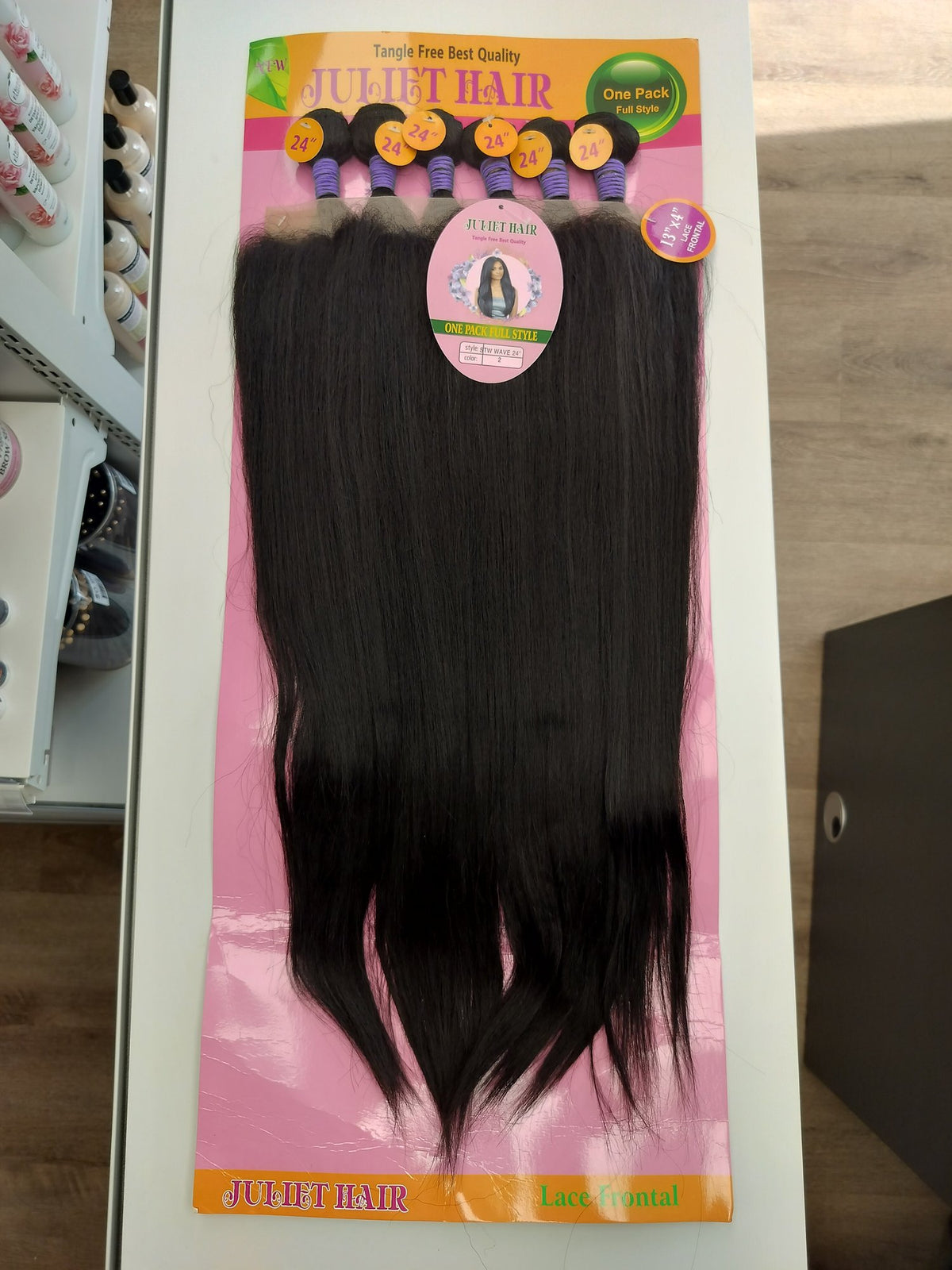 Juliet Hair 24" straight blended human hair in Color 2, photo 5