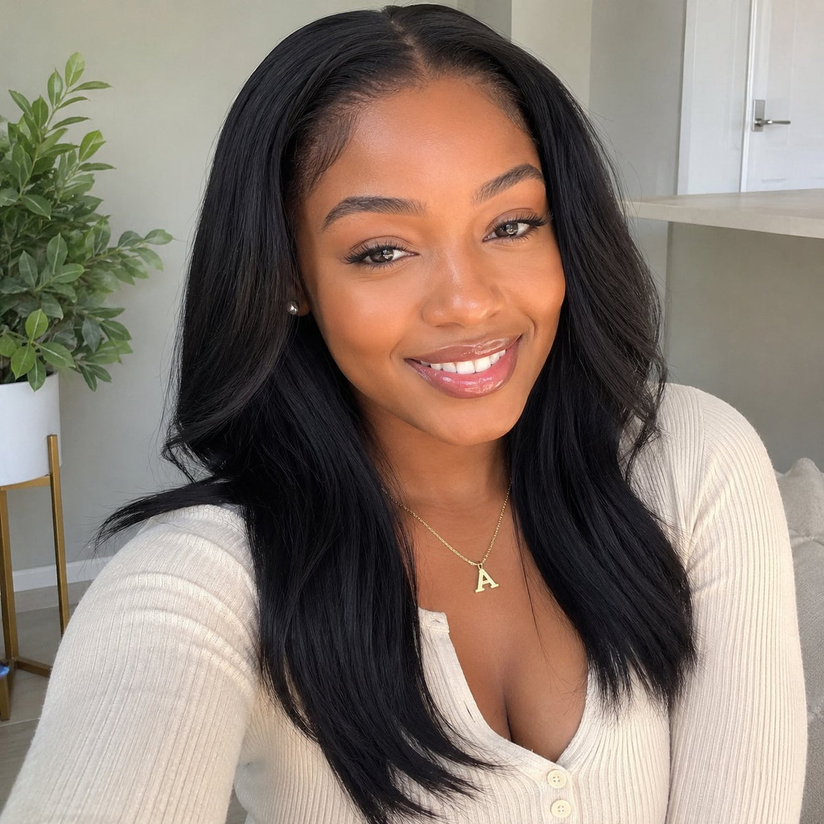 The Master Plus 14" straight blended human hair in Natural Black, photo 3