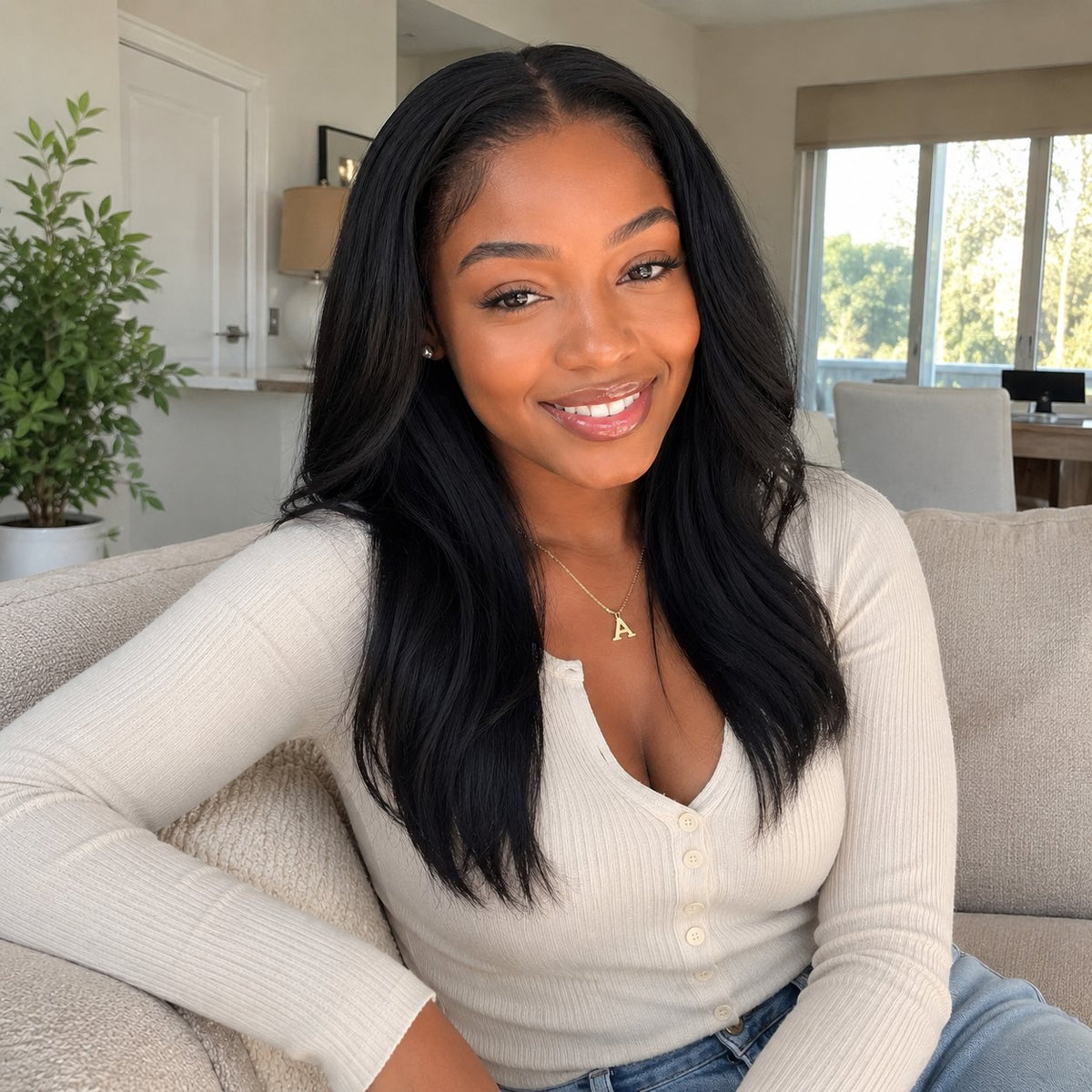 The Master Plus 14" straight blended human hair in Natural Black, photo 4