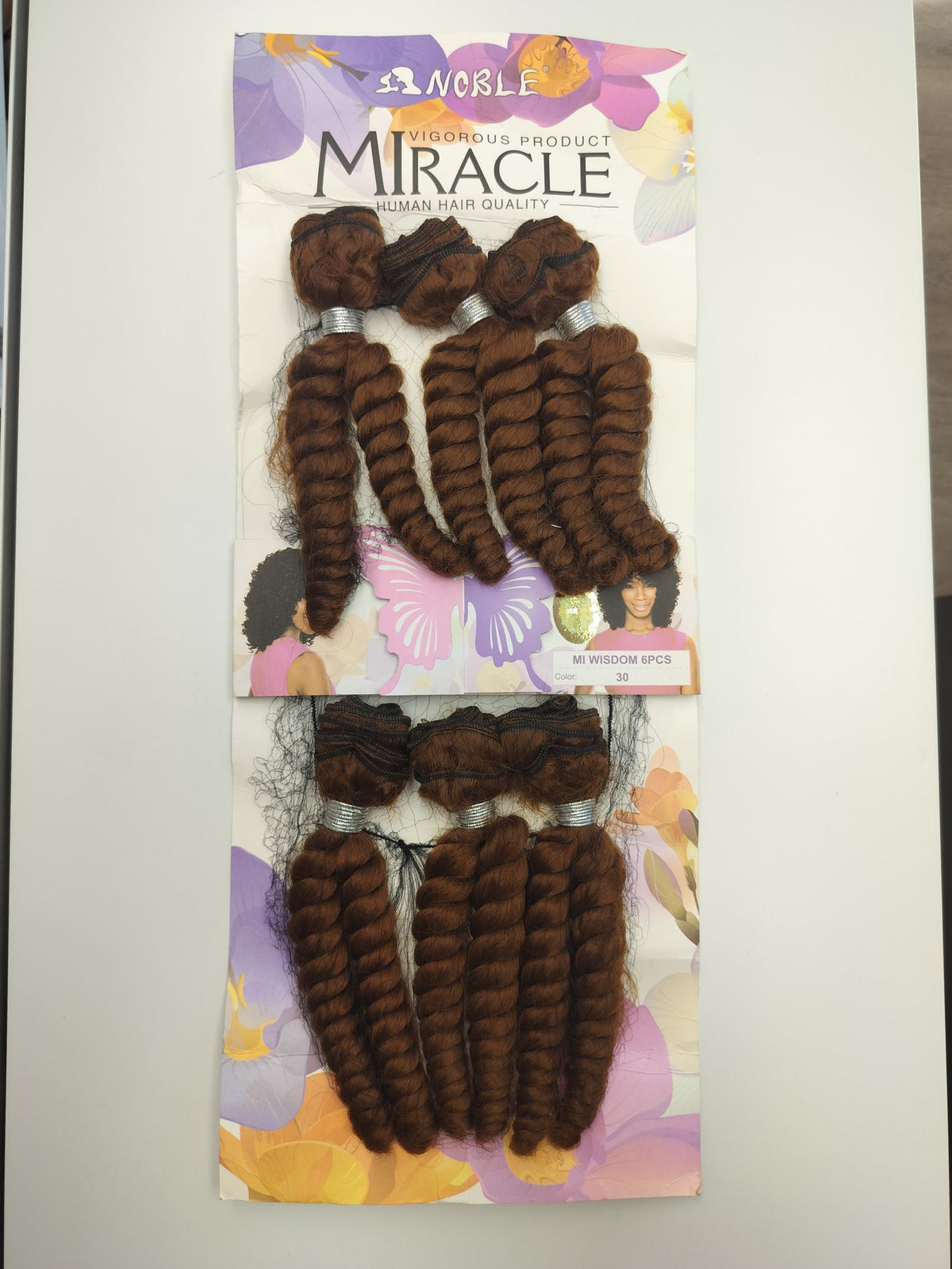 Noble Miracle Wisdom 10" wand curl blended human hair in Color 30, photo 5
