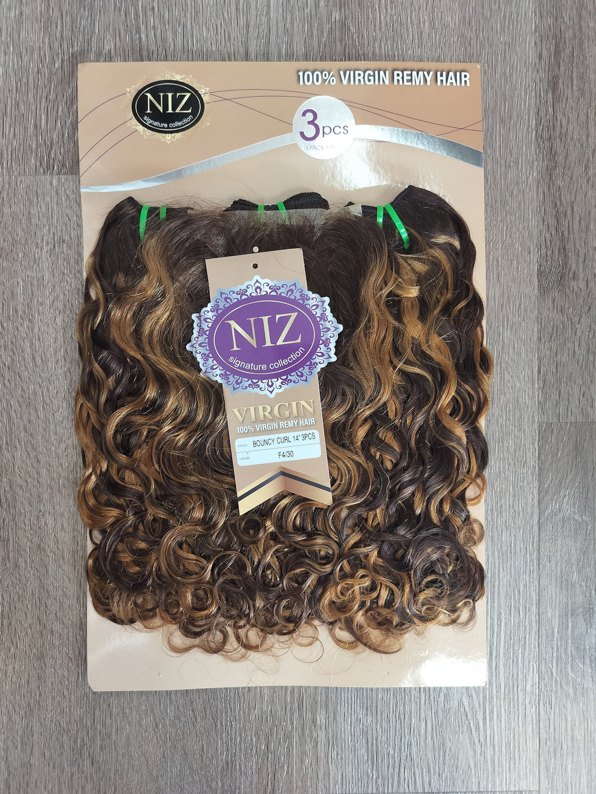 NIZ 14" bouncy curl blended human hair in F4/30 Highlight, photo 5