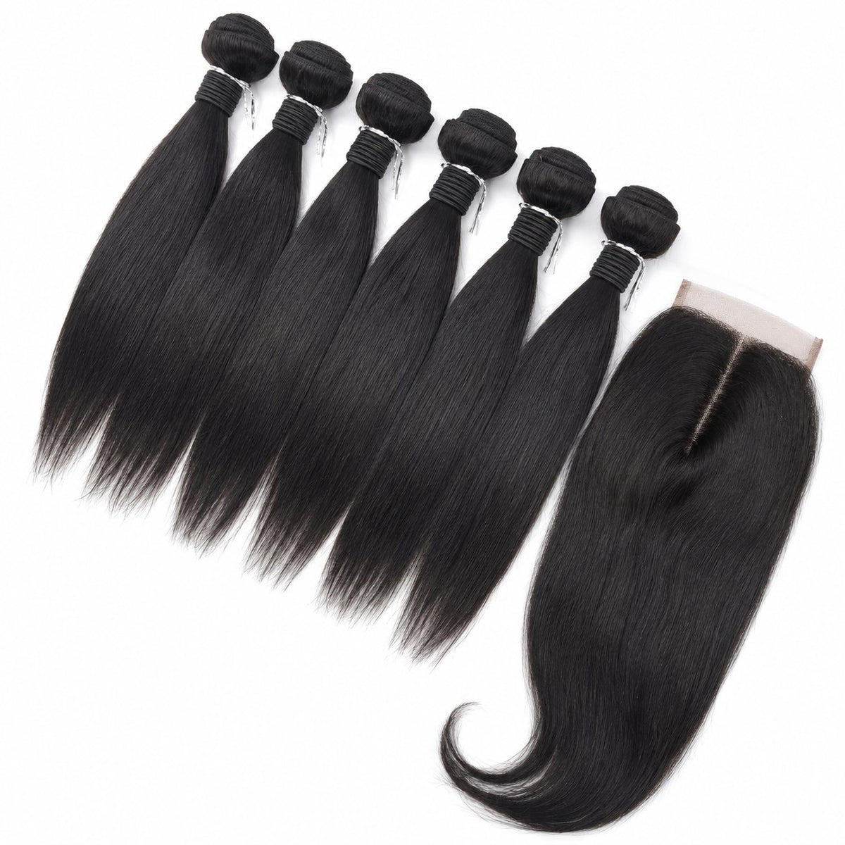 NIZ 10" straight blended human hair in Natural, photo 2