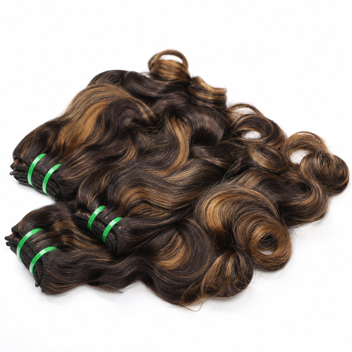 NIZ 16" funmi egg curl blended human hair in F4/30 Highlight, photo 2