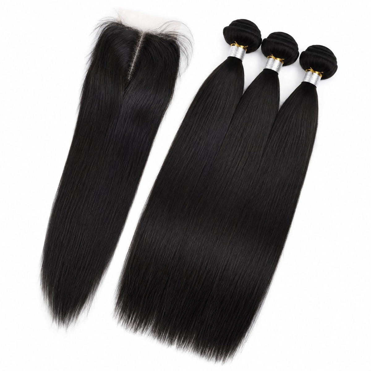 New Era 22" euro straight blended human hair in Natural Black, photo 2