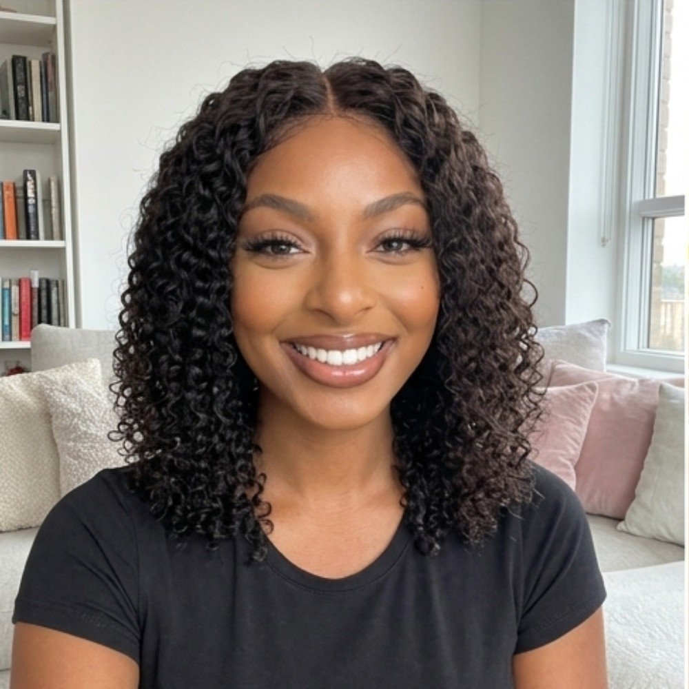 NIZ 10" kinky curly blended human hair in Natural, photo 2