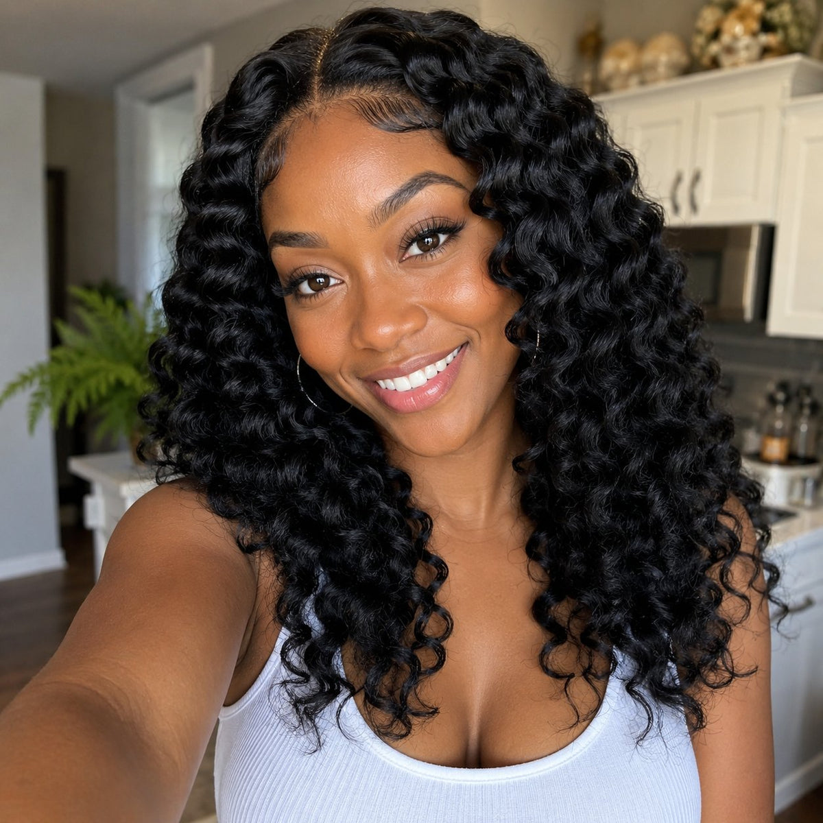 Noble Miracle Cosy 10" loose curl blended human hair in 1B Natural Black, photo 3