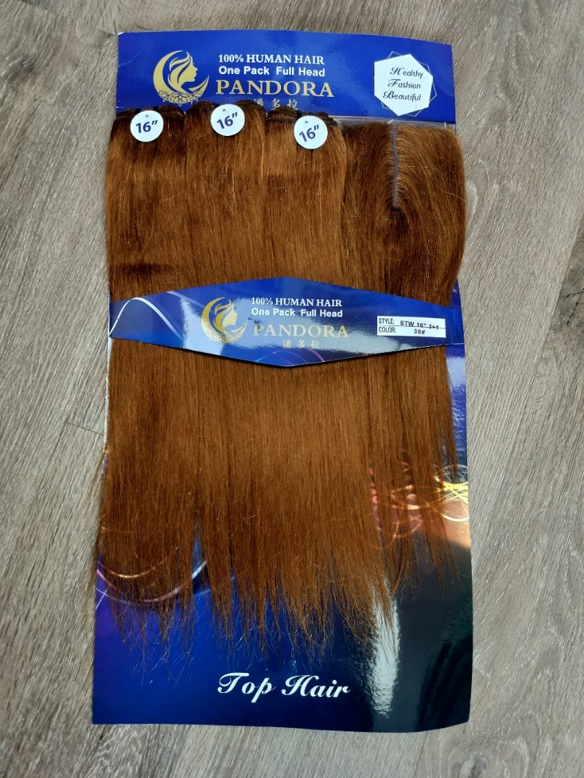 Pandora 16" straight blended human hair in Color 30, photo 5