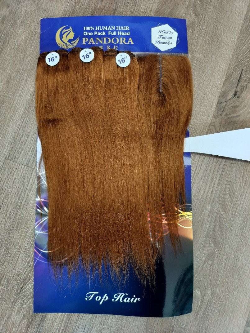 Pandora 16" straight blended human hair in Color 30, photo 6