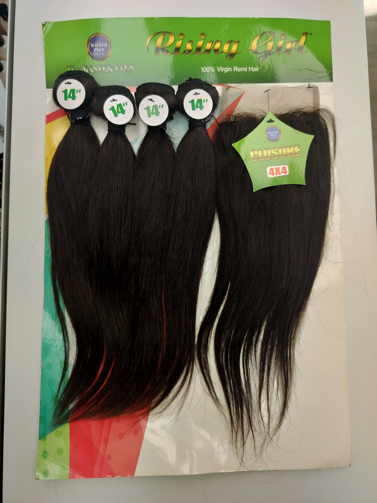 Rising Girl 14" straight blended human hair in Natural Black, photo 5