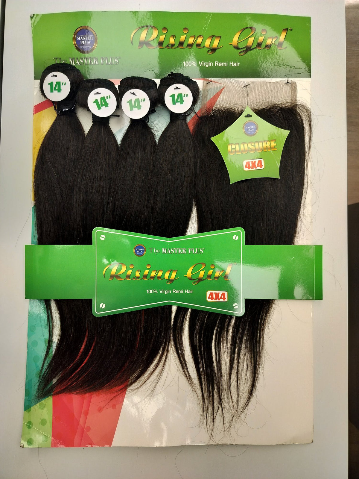 Rising Girl 14" straight blended human hair in Natural Black, photo 6