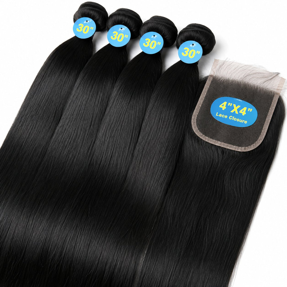 She & Shine 30" straight blended human hair in Natural Black, photo 2