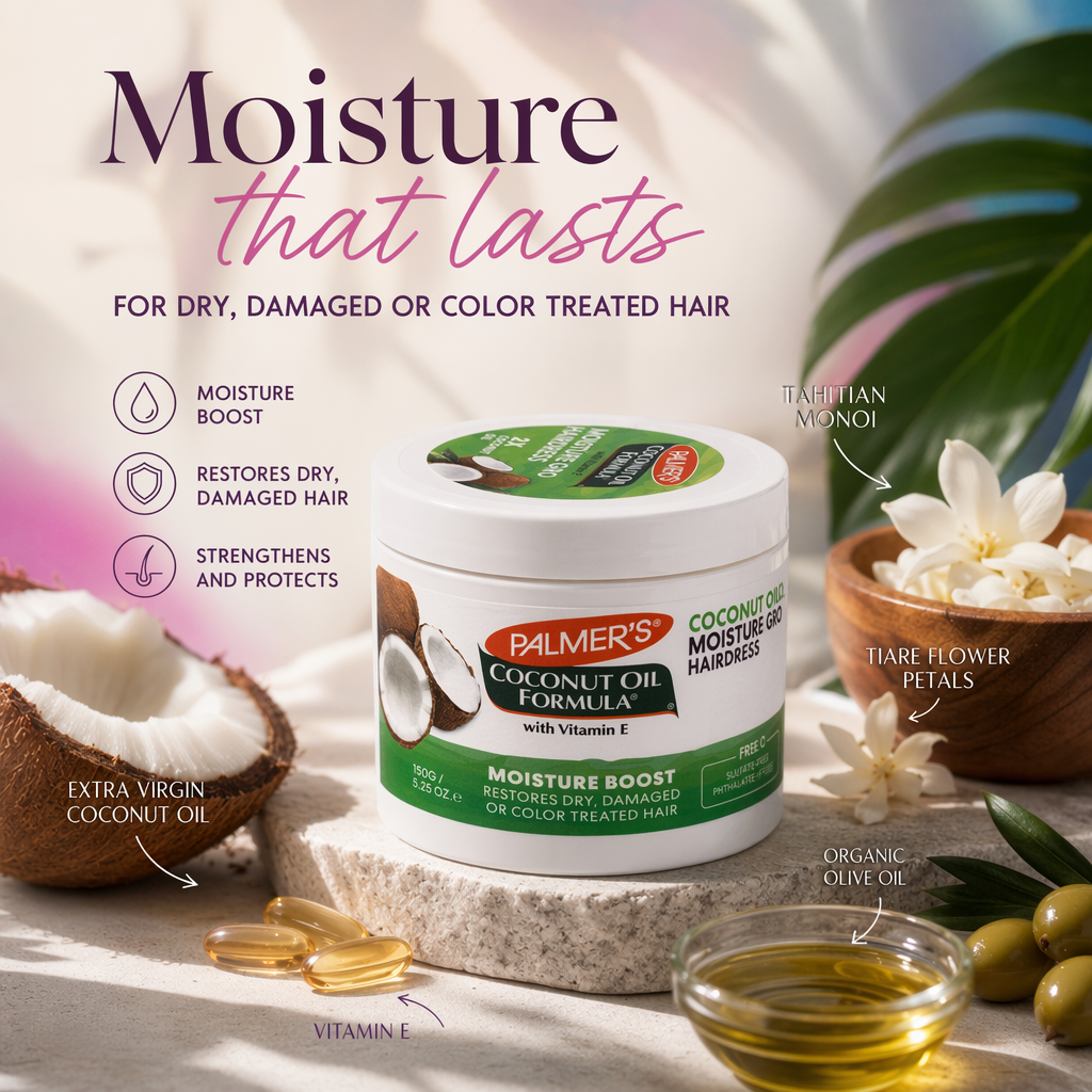 PALMER'S Coconut Oil Moisture Gro Hairdress (5.25oz) - benefit