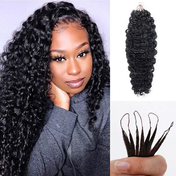 Miracle Knots 100% Human Hair Feathered Crochet Boho Hair Extension