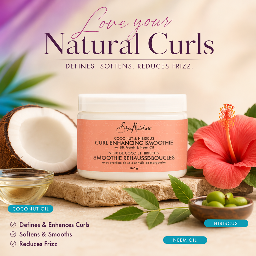 SHEA MOISTURE Coconut & Hibiscus Curl Enhancing Smoothie (12oz) - benefit