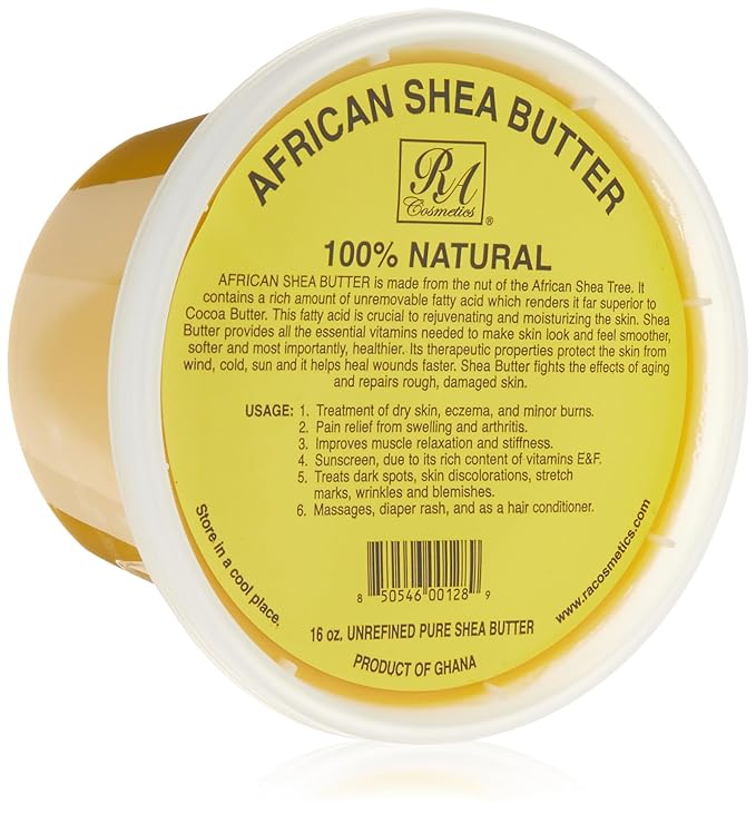 RA COSMETICS 100% Pure African Shea Butter (16oz)