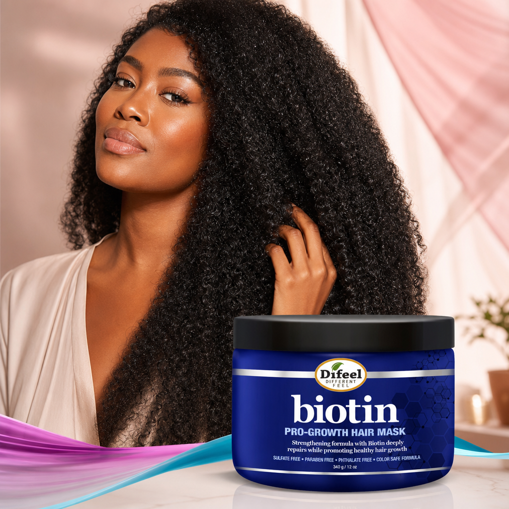 Difeel SUNFLOWER Difeel Biotin Pro-Growth Hair Mask (12oz) - result