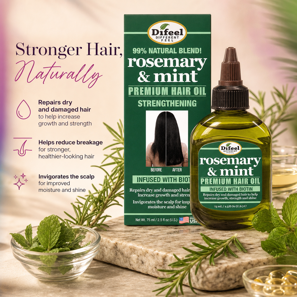 SUNFLOWER Difeel Rosemary Mint Premium Hair Oil - benefit
