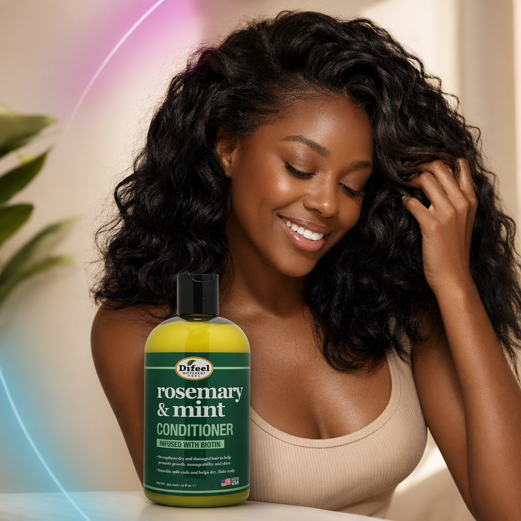 Difeel Rosemary Mint Strengthening Conditioner (12oz) - result